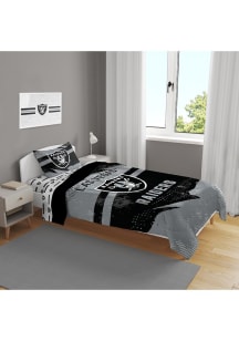 Las Vegas Raiders Slanted Stripe 4 Piece Bed in a Bag