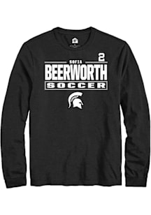 Sofia Beerworth Michigan State Spartans Black NIL Stacked Box Long Sleeve Player T Shirt