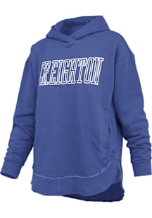 Pressbox Creighton Bluejays Womens Blue Clairmont Hooded Sweatshirt