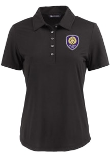 Cutter and Buck Orlando City SC Womens Black Coastline Eco Short Sleeve Polo Shirt