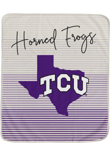 TCU Horned Frogs State Stripe Fleece Blanket