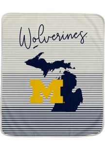 Michigan Wolverines State Stripe Fleece Blanket