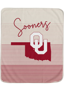 Oklahoma Sooners State Stripe Fleece Blanket