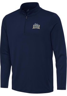 Mens Drexel Dragons Navy Blue Antigua Reprocess Qtr Zip Pullover