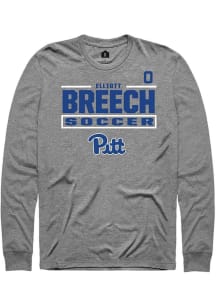 Elliott Breech Mens Graphite Pitt Panthers NIL Stacked Box Long Sleeve Player T Shirt