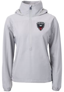 Cutter and Buck DC United Womens Grey Charter Eco Long Sleeve Pullover