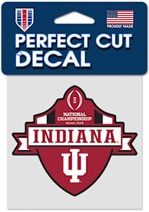 Indiana Hoosiers 2026 National Champs Bound 4"x4" Auto Decal - Crimson
