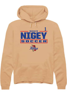 Madalyn Nigey Rally Mens Gold Tulsa Golden Hurricane NIL Stacked Box Player Hood