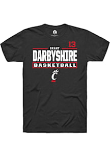 Grant Darbyshire Cincinnati Bearcats Black NIL Stacked Box Short Sleeve Player T Shirt