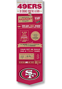 San Francisco 49ers Wall Art Sign - Red