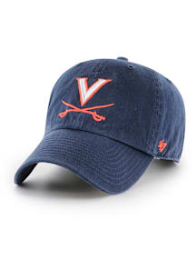 47 Virginia Cavaliers Clean Up Adjustable Hat - Navy Blue