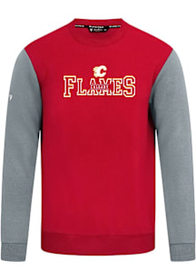 Levelwear Calgary Flames Mens Red Ultimate Journey Long Sleeve Crew Sweatshirt