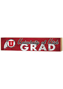 KH Sports Fan Utah Utes Grad graduation graphic Sign - Red