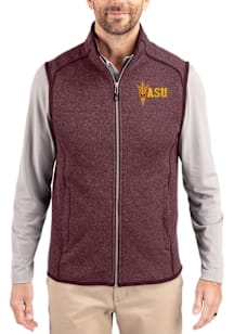 Cutter and Buck Arizona State Sun Devils Mens Maroon Mainsail Sleeveless Jacket