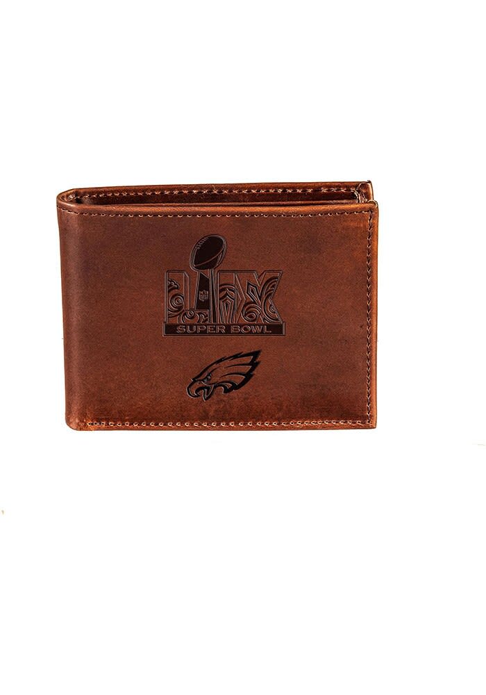 Philadelphia Eagles BROWN 2024 Super Bowl Champions Leather