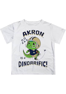 Vive La Fete Akron Zips Youth White Dino-Riffic Short Sleeve T-Shirt
