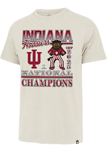 Indiana Hoosiers Mens Ivory 2025 CFP National Champions Franklin Big and Tall T-Shirt