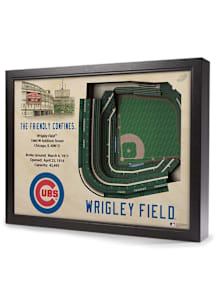 Chicago Cubs 26x20 Wall Art - Blue