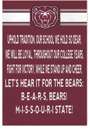 KH Sports Fan Missouri State Bears Fight Song Sign