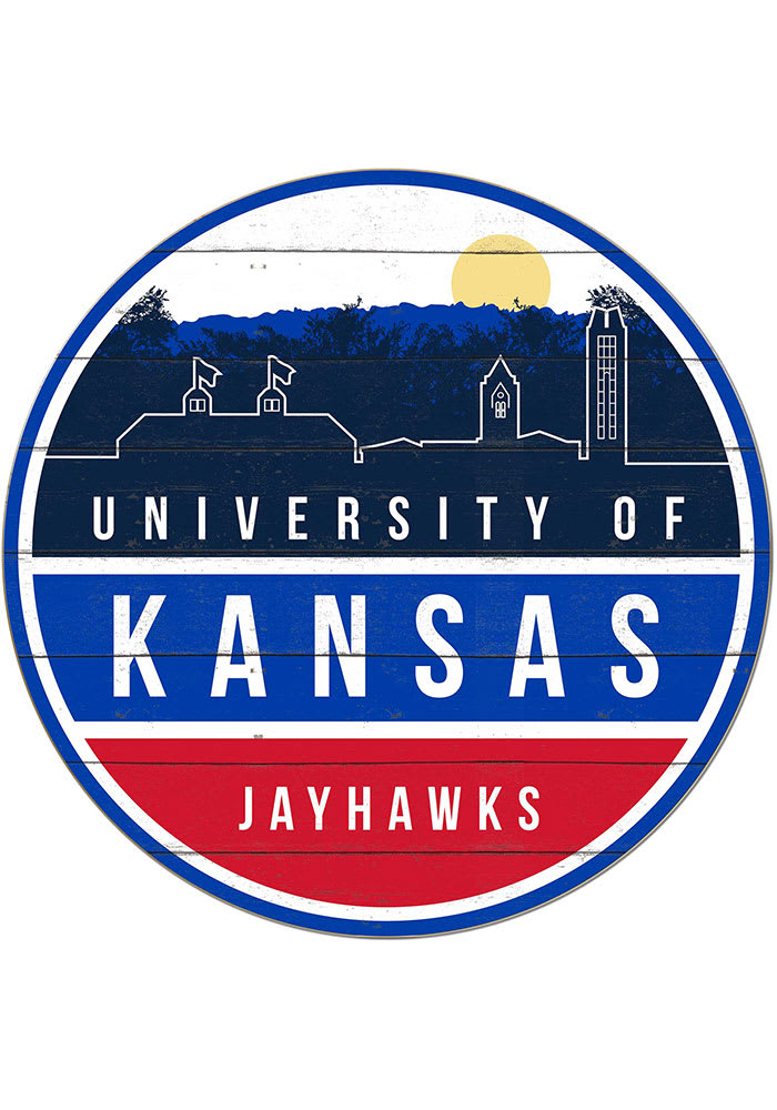 KH Sports Fan Kansas Jayhawks Uscape Circle Sign Sign