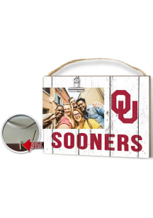 Oklahoma Sooners Weathered Clip Picture Frame