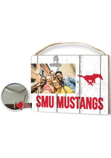 SMU Mustangs Weathered Clip Picture Frame