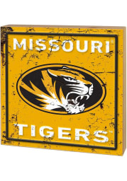 KH Sports Fan Missouri Tigers Rusted Block Sign