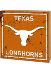 KH Sports Fan Texas Longhorns Rusted Block Sign