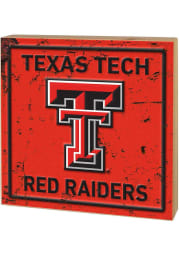 KH Sports Fan Texas Tech Red Raiders Rusted Block Sign