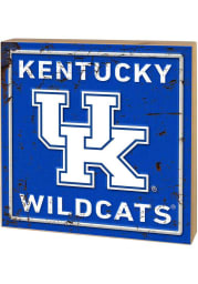 KH Sports Fan Kentucky Wildcats Rusted Block Sign