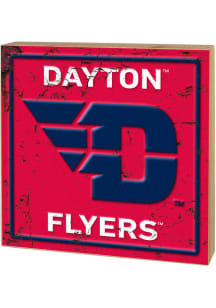 KH Sports Fan Dayton Flyers Rusted Block Sign