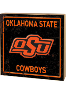 KH Sports Fan Oklahoma State Cowboys Rusted Block Sign