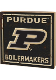 KH Sports Fan Purdue Boilermakers Rusted Block Sign