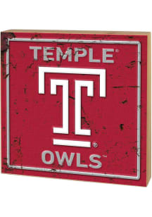 KH Sports Fan Temple Owls Rusted Block Sign