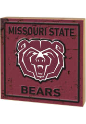 KH Sports Fan Missouri State Bears Rusted Block Sign