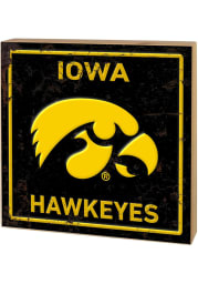 KH Sports Fan Iowa Hawkeyes Rusted Block Sign
