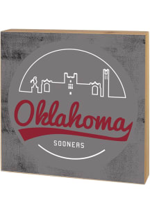KH Sports Fan Oklahoma Sooners Skyline Block Sign