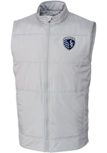 Cutter and Buck Sporting Kansas City Mens Grey Stealth Sleeveless Jacket