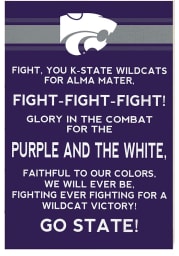 KH Sports Fan K-State Wildcats Fight Song Sign