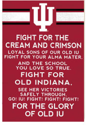 KH Sports Fan Indiana Hoosiers Fight Song Sign