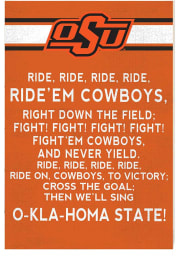 KH Sports Fan Oklahoma State Cowboys Fight Song Sign