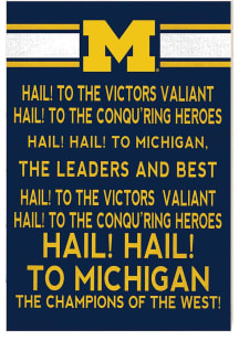 KH Sports Fan Michigan Wolverines Fight Song Sign