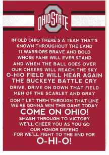 KH Sports Fan Ohio State Buckeyes Fight Song Sign