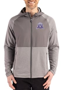 Mens Northwestern Wildcats Graphite Cutter and Buck Vault Peshastin Long Sleeve Full Zip Jacket