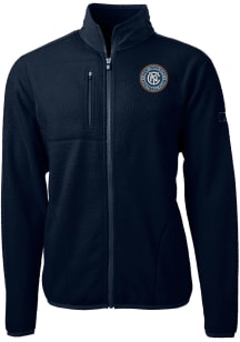 Cutter and Buck New York City FC Mens Navy Blue Cascade Sherpa Big and Tall Light Weight Jacket