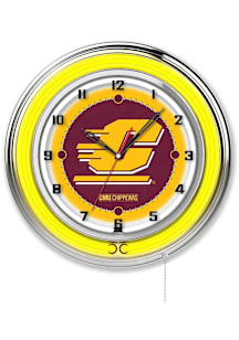 Central Michigan Chippewas 19in Neon Wall Clock