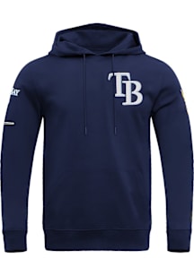 Pro Standard Tampa Bay Rays Mens Navy Blue Classic Chenille Long Sleeve Hoodie