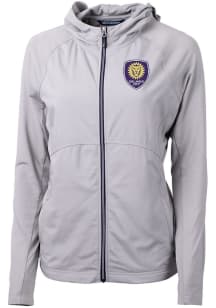 Cutter and Buck Orlando City SC Womens Grey Adapt Eco Light Weight Jacket