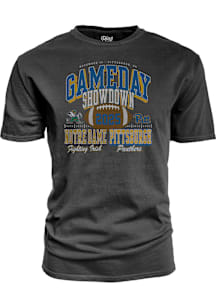 Blue 84 Pitt Panthers Black Football vs Notre Dame Fighting Irish Short Sleeve T Shirt
