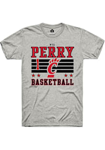 Mya Perry Cincinnati Bearcats Ash NIL Striped Short Sleeve Player T Shirt